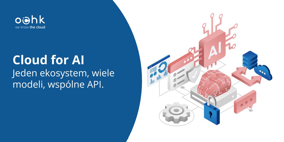 Chcesz rozwijać #AI w swojej organizacji bezpiecznie, zgodnie z przepisami i bez vendor locka, mając pełną kontrolę nad swoimi danymi? Sprawdź Cloud for AI - nasze nowe rozwiązanie, które pokazuje nowoczesne podejście do budowania aplikacji AI 👉 ochk.cloud/pl/uslugi/clou…