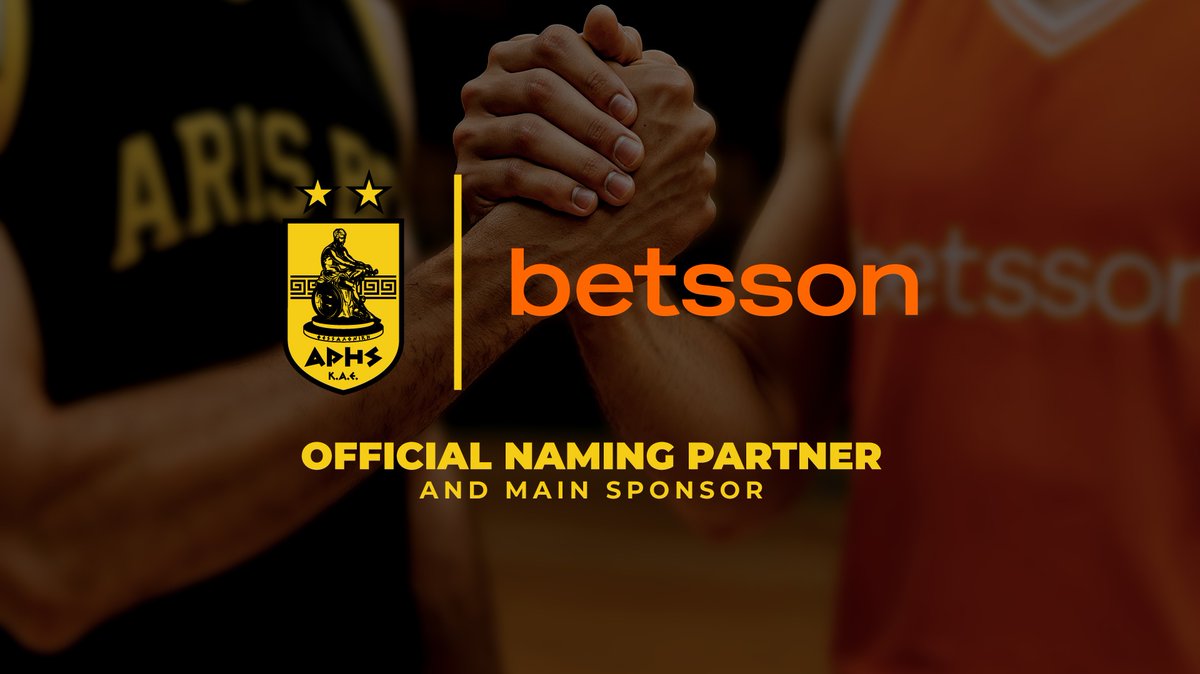 Betsson announces that it renewed &amp; expanded its partnership with ARIS BC in Greece, becoming the club’s Official Naming Partner while continuing as Main Sponsor for the 2025/26 season. 🏀💛🖤

👉 Full press release: betssongroup.com/betsson-sponso…
 
#Betsson #ARISBC #Sponsor <a href="/ARISBCgr/">ARIS B.C.</a>