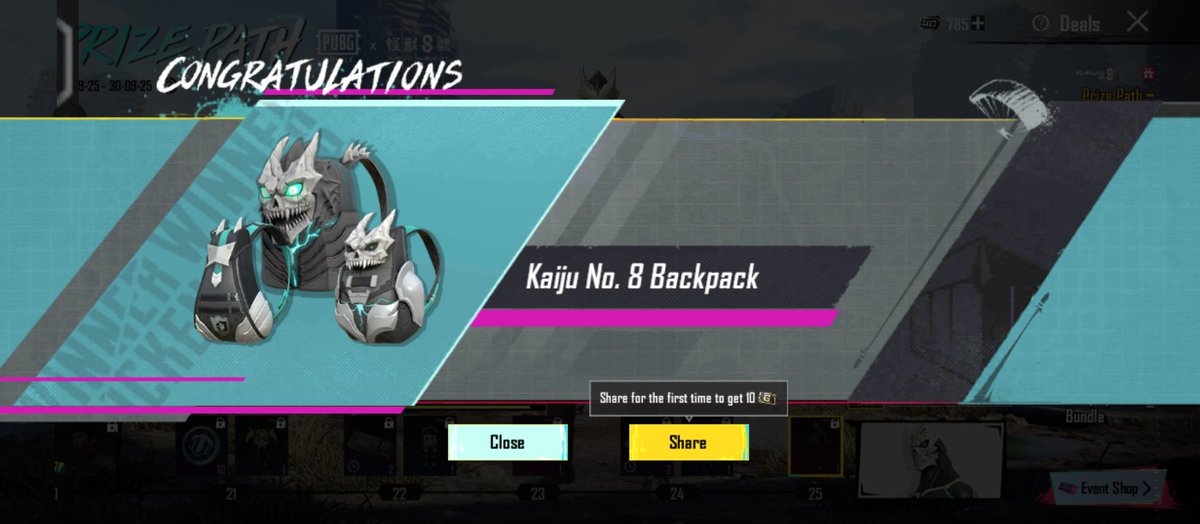 ghostfreak2004's tweet photo. Who needs storage when you’ve got Kaiju power? 💀
Rocking the Kaiju No.8 Backpack 😎 #PUBG #Gaming #viral #foryoupage https://t.co/86rzzBaWHb