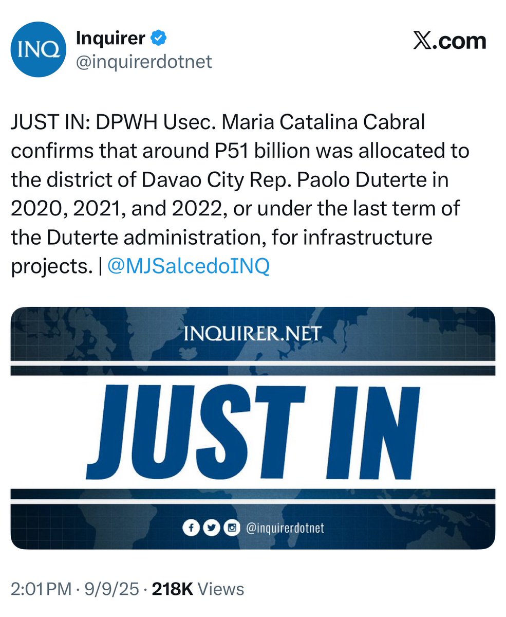 Biruin mo, kung totoo yung sinabi ni former DPWH  Engr Brice Hernandez na 30% ang cut ng lawmaker, ₱51,000,000,000.00 x .30 =₱15,300,000.000.00
Or in words, PESOS: FIFTEEN BILLION THREE HUNDRED MILLION &amp; 0/100 
PUTANGINA! Kaya pala afford na afford magbiyahe balik-balik sa The