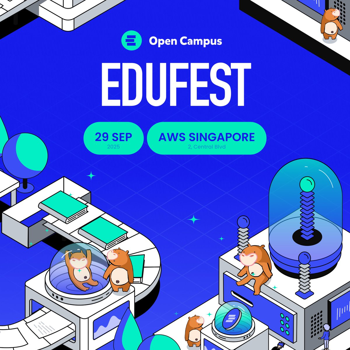 opencampus_xyz's tweet image. Education deserves a bigger role in Web3 📚
This Token2049, we're hosting an afternoon of talks and conversations exploring EduFi — a new asset class bringing student loans on-chain.
Come for the insights, stay for the community (and exclusive @CapyFriends merch) 👀⤵️