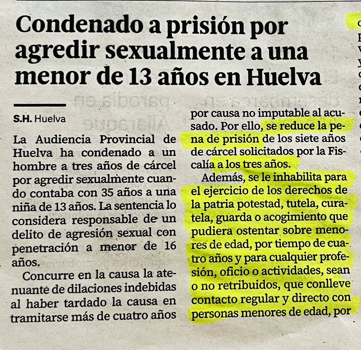 🔴Sólo 𝟯 𝗮𝗻̃𝗼𝘀 por 𝗮𝗴𝗿𝗲𝘀𝗶𝗼́𝗻 𝘀𝗲𝘅𝘂𝗮𝗹 con 𝗽𝗲𝗻𝗲𝘁𝗿𝗮𝗰𝗶𝗼𝗻 a una 𝗻𝗶𝗻̃𝗮 𝟭𝟯𝗮𝗻̃𝗼𝘀?

El daño que ha hecho la Ley del “solo sí es” sí es irreparable. El daño que hizo la izquierda <a href="/PSOE/">PSOE</a> <a href="/PODEMOS/">Podemos</a> <a href="/sumar/">Sumar</a> y los que los apoyaron no debe quedar impune🤬