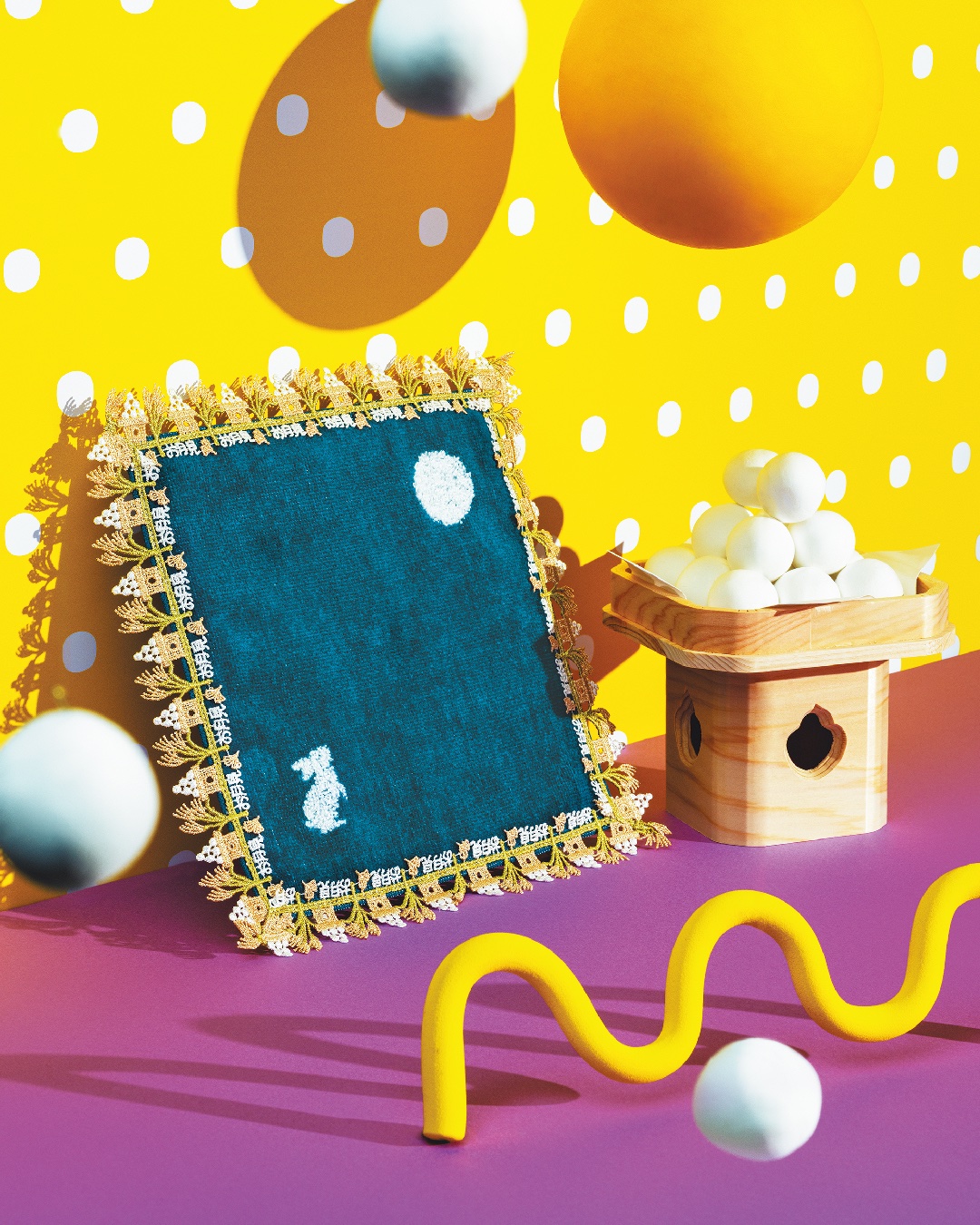 近沢レース　タオルハンカチ 干支　卯年　うさぎ ✨シーズンタオルハンカチ/うさぎ✨ 福袋限定でお作りいたしまし