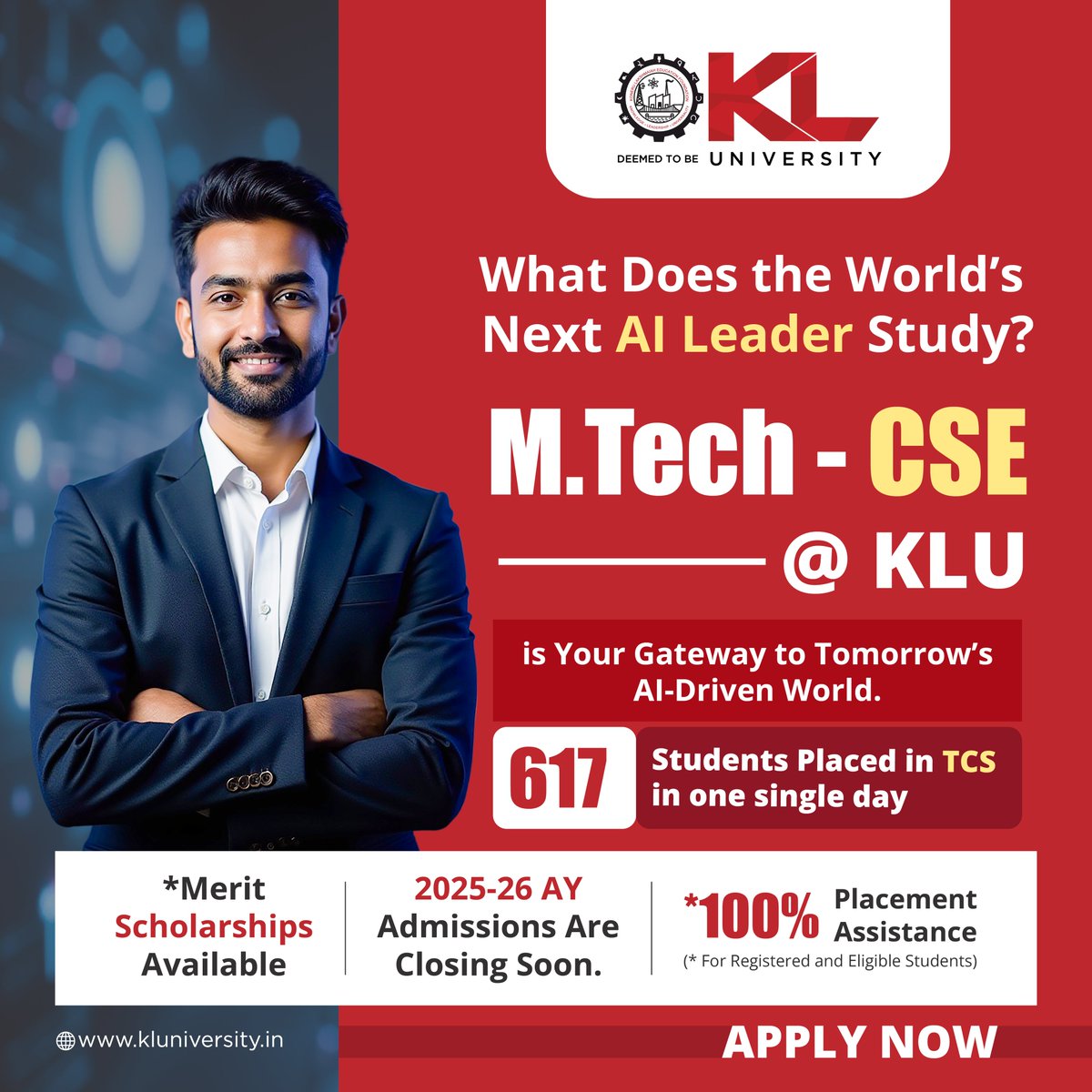 kluniversity's tweet image. Kickstart your tech career with KLU&apos;s M.Tech-CSE program, focusing on AI, machine learning, and data science. Gain hands-on experience through projects and research, preparing you for top roles in the IT industry.

kluniversity.in/admissions-202…

#KLU #Mtechcse #SoftwareMasters