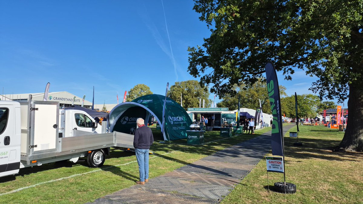 OriginAmenity's tweet image. Day 1 of @GroundsFest 2025 is well underway!

Visit us on Stand RB140 outdoors to view our #linemarking and digital ranges and enter our competition to win a @TM_RobotsUK #GPSRobot FREE for a year!

You can also see our team on Stand 20 indoors, where we are profiling our wider