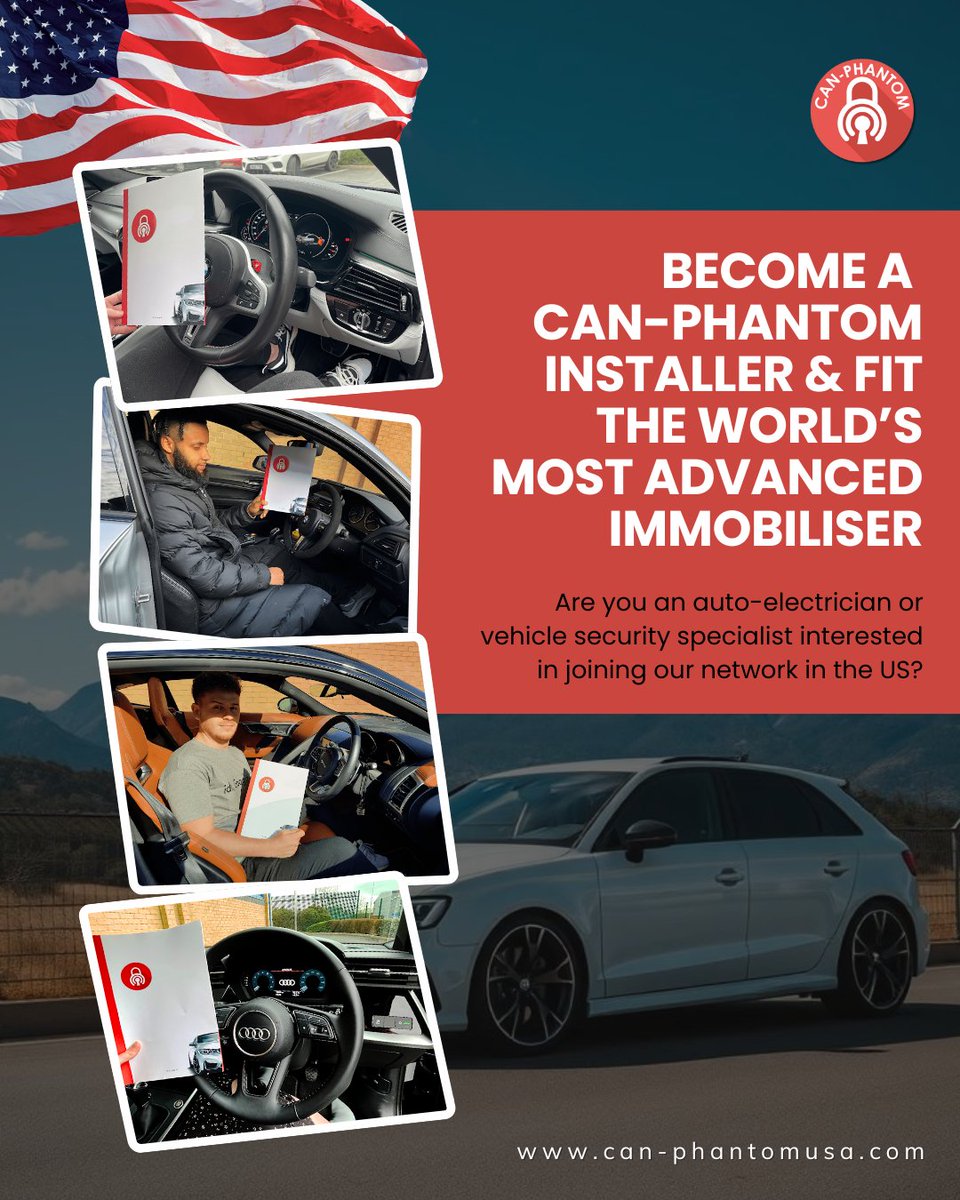 CAN_PHANTOM's tweet photo. 🚗 Become a CAN-PHANTOM installer in the US! Car theft is rising - add the world’s top immobiliser to your services. 

📚 Online training  
🤝 Community 
📢 Promo 
🗺 Featured on our site

👉 Enquire now by filling out our contact form: https://t.co/xirdKRJo3J https://t.co/GigwRCASlw