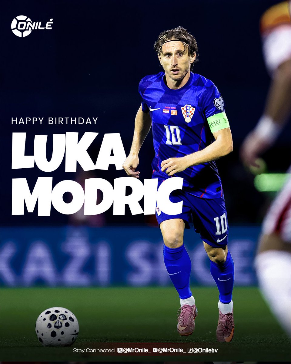 MrOnile_'s tweet image. Happy 40th birthday to the legendary Luka Modric 🎉
One of the best midfielders we've seen 👑
#Onile #Modric