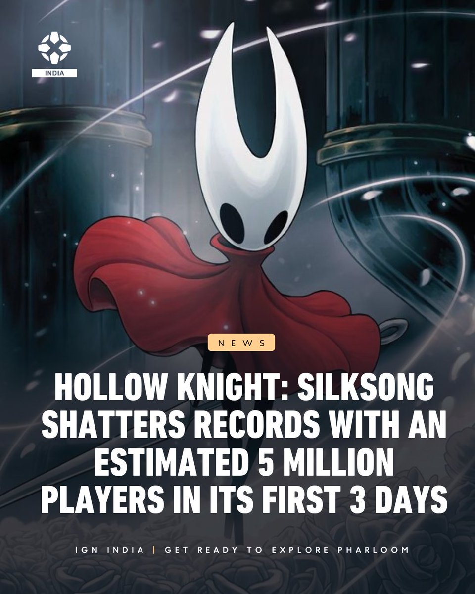 The wait is over and the numbers are in! Hollow Knight: Silksong has already brought in 5 million players.

#HollowKnight #Silksong #TeamCherry #GamingNews #IndieGame

Source- This Week in Video Games