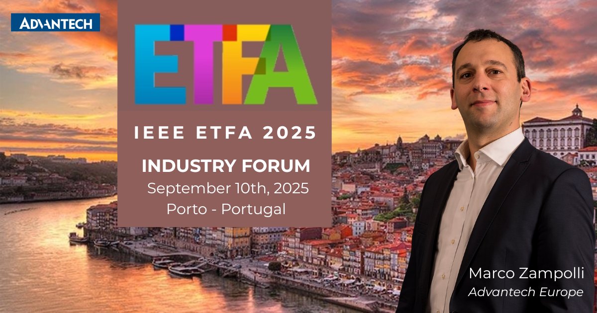 Advantech_IIoT's tweet image. At the 30th IEEE International Conference on Emerging Technologies and Factory Automation (ETFA 2025) in Porto, the Industry Forum on September 10, 2025 will feature a roundtable at 14:30 on:
“Infrastructural Control Architecture: Bridging OT and IT through Open Standards,…