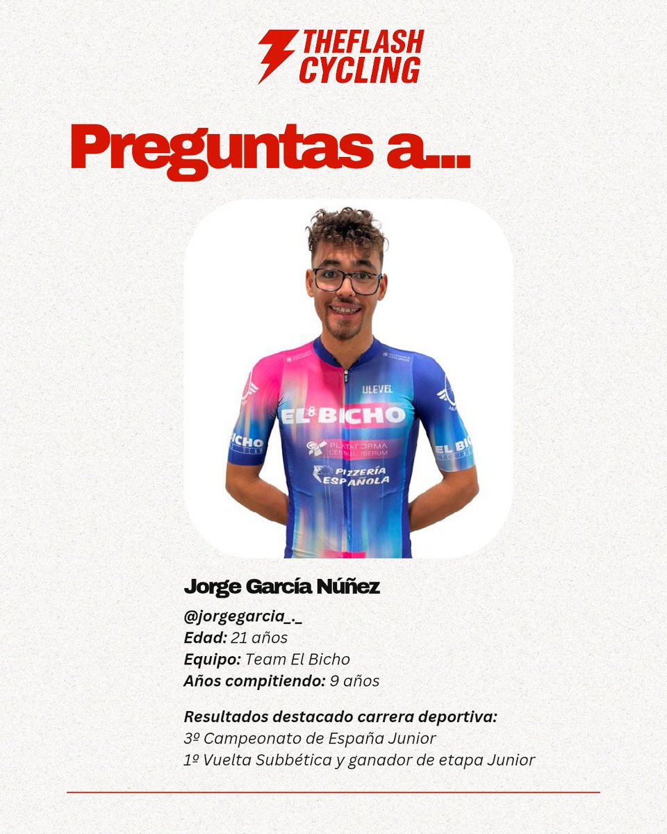 TheFlashCycling's tweet image. 🔴 PREGUNTAMOS A… Jorge García 🔴
Tras 9 años en el pelotón, el corredor de El Bicho se despide de la competición. ❤️

En 8 preguntas repasa:
✨ Sus mejores momentos
✨ Lo aprendido en el camino
✨ Qué le espera en el futuro

Una entrevista emotiva a un ciclista que deja huella.