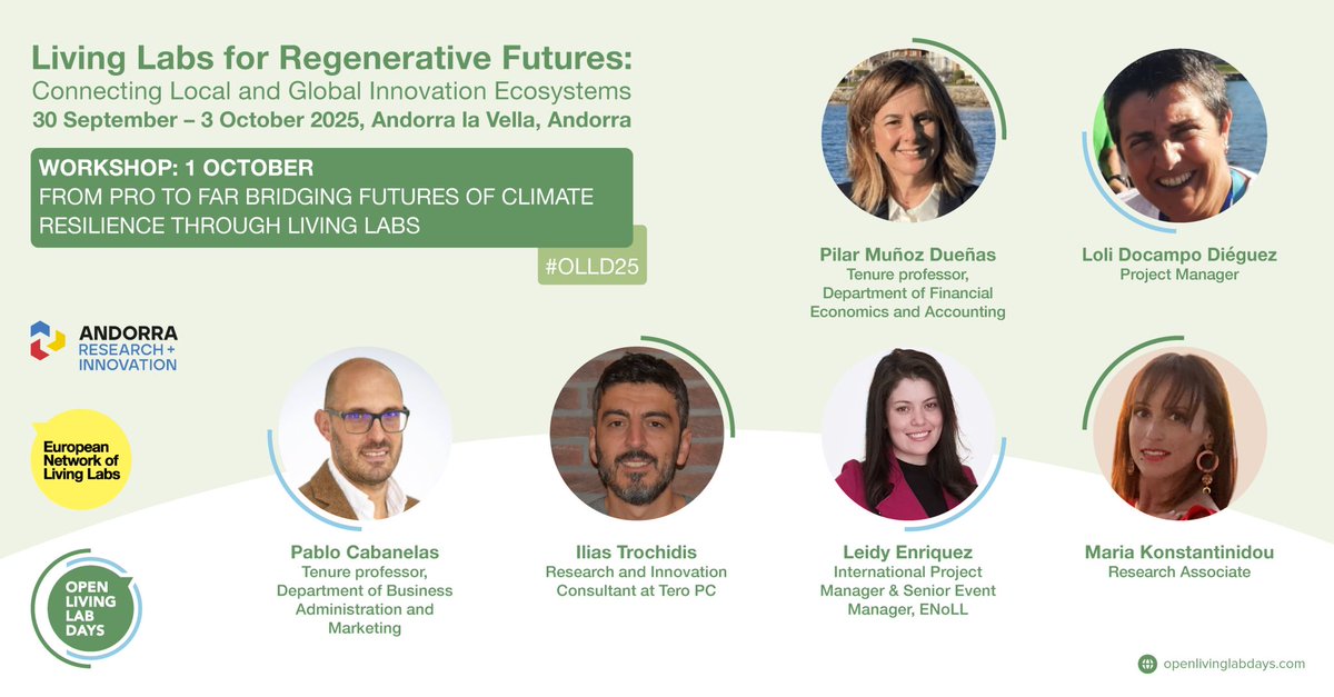 Save the date—Andorra, 1 October—and stay tuned for more details on how to participate. Let’s co-create resilient futures!

#PROCLIMATE <a href="/farclimate_he/">FARCLIMATE Project</a>  <a href="/openlivinglabs/">ENoLL</a> 

pro-climate.eu/from-pro-to-fa…