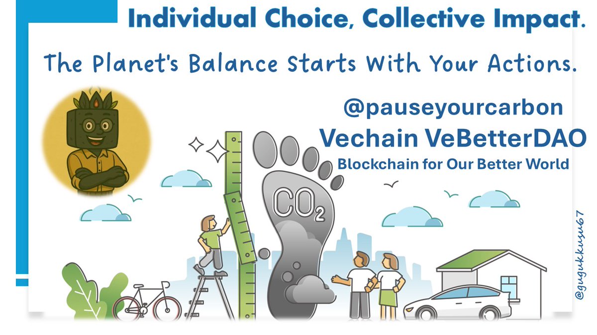 #PauseYourCarbon enables you to offset your carbon footprint through verified permanent carbon removal. To date 169270 tons of CO₂ removed by 8097 users worldwide. Join this movement and make a real climate impact.
<a href="/pauseyourcarbon/">Pause Your Carbon</a> #VeBetterDAO #VeFam #vechain #EcoWarrior