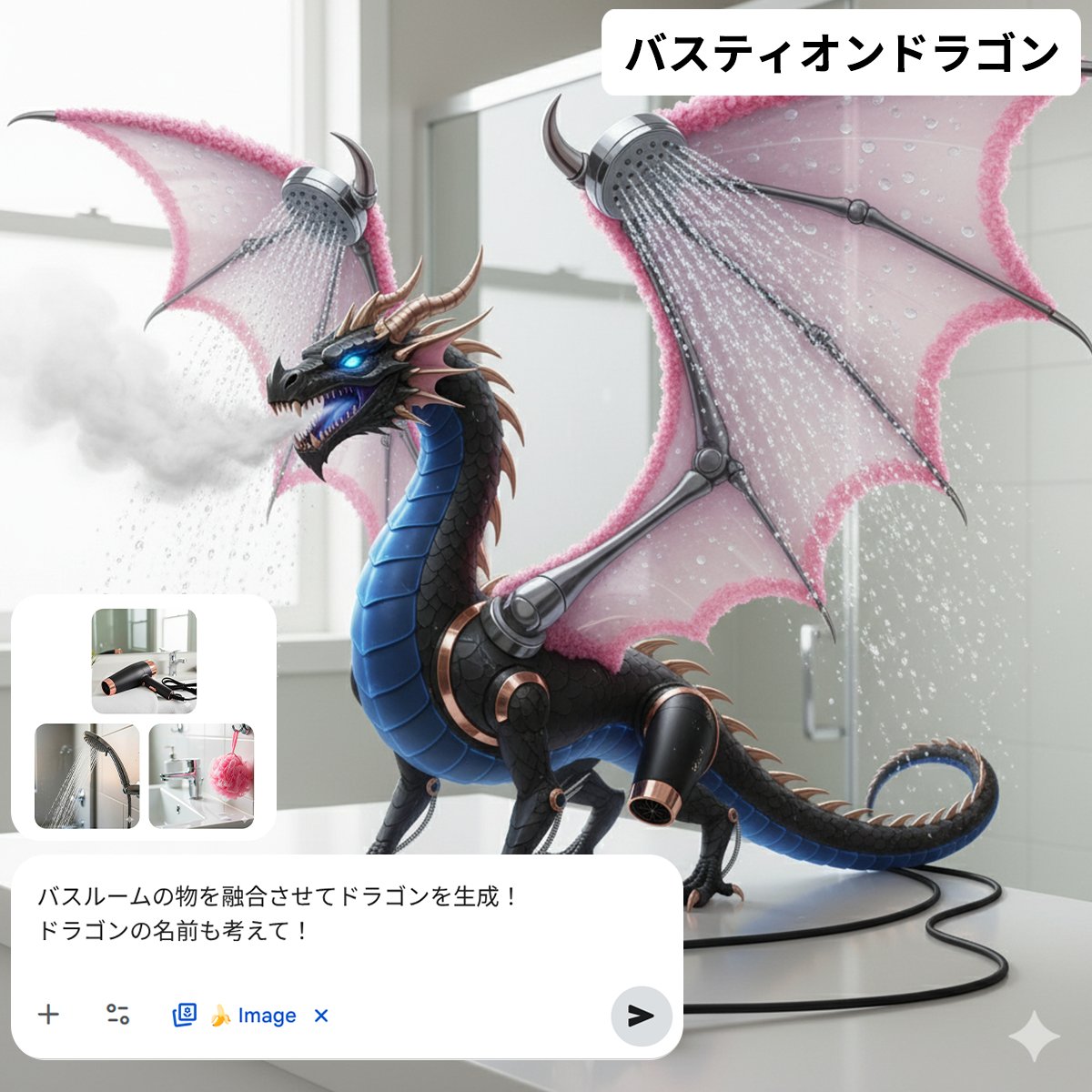 Google の AI「Gemini」で 身近なアイテムを使って最強ドラゴン生成し