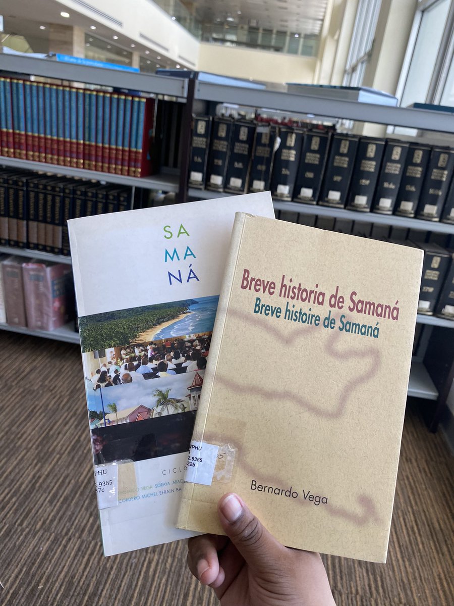Algunos de los libros más buscados en el mes de Agosto. 

1 Breve historia de Samaná - Bernardo Vega

2) Samaná: ciclo de conferencias - Varios autores

Ven a la BNPHU y sumérgete en estos libros que todos
quieren leer.