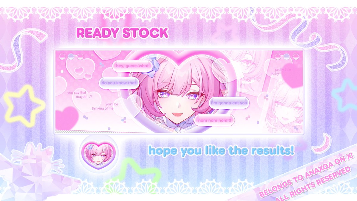 anaxqa's tweet image. ㅤㅤ꒰  help me spread the words, please!  ꒱

pleasant evening, mitties! ♥︎ jemie ada 2 biji layout ready stock layout cyrene yang bisa langsung ditake by DM, payment avail by QRIS ONLY (..◜ᴗ◝..) price on ALT yah mittiees! dankie &amp;lt;3 #zonauang
ㅤㅤ