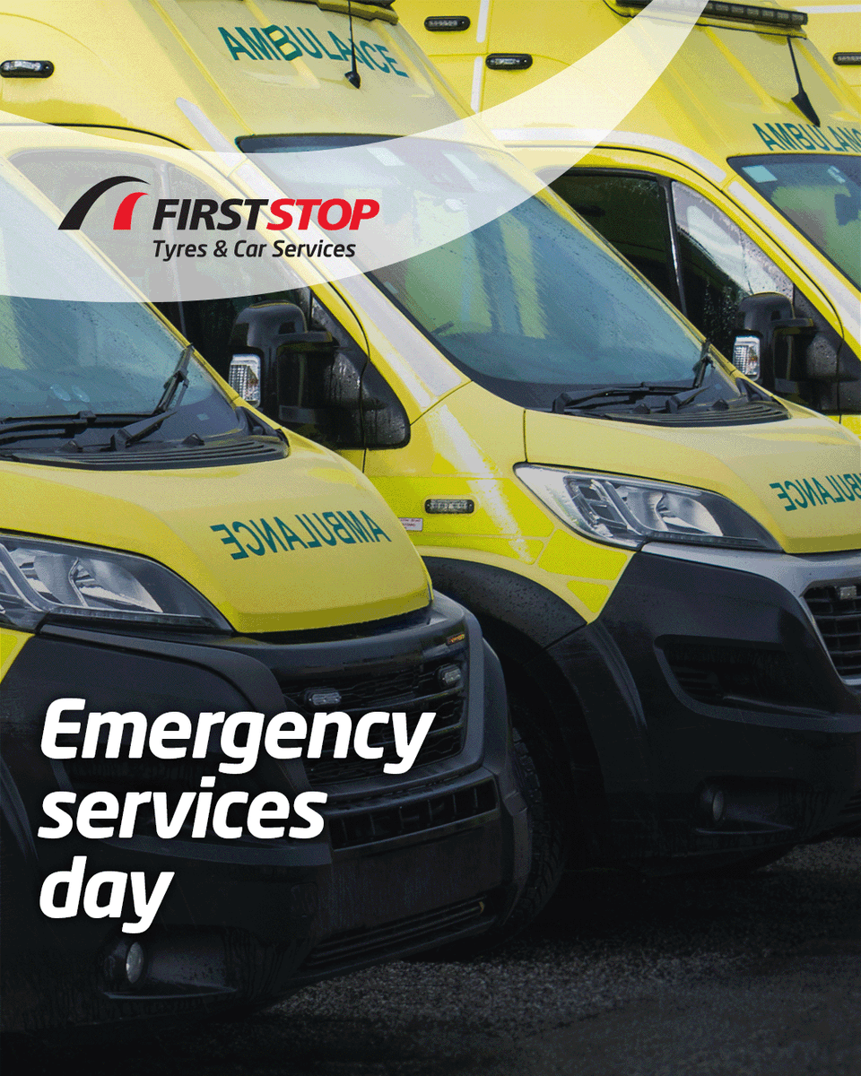 FirstStopTyreUK's tweet photo. Today we say thank you to the heroes who keep us safe - our emergency services.
To help out, let's remember to:
- Slow down near schools
- Stay focused behind the wheel
- Make sure our cars are safe to drive
#firststop #firststopuk #tyres #emergencyservices https://t.co/k3K297IK65
