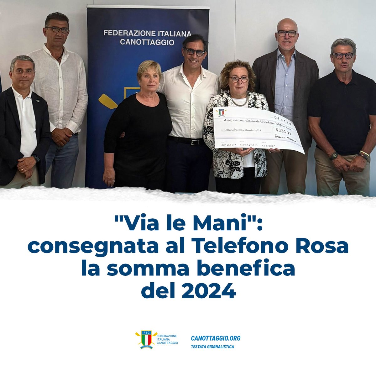 "Via le Mani": consegnata al Telefono Rosa la somma benefica del 2024 - <a href="/canottaggio1888/">FederCanottaggio</a> 
⬇️ 
canottaggio.org/news/2025/via-…

#vialemani #regata #canottaggio #noviolenzasulledonne 

<a href="/isabellarauti/">Isabella Rauti</a>  <a href="/TelefonoRosaNaz/">Telefono Rosa</a> #FICLazio <a href="/CanottieriRoma/">Canottieri Roma</a>