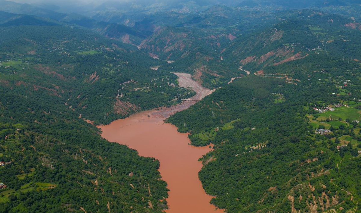 Undertook an aerial survey to assess the situation in the wake of flooding and landslides in Himachal Pradesh. We stand firmly with the people in this difficult time and all efforts are being made to ensure continuous support to those affected.
