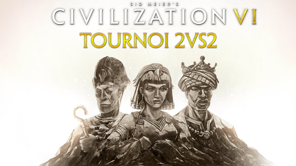 Les inscriptions aux tournois 2vs2 sont ouverts jusqu'à ce samedi.
#civ6 
tournoi.civfr.com/index.php