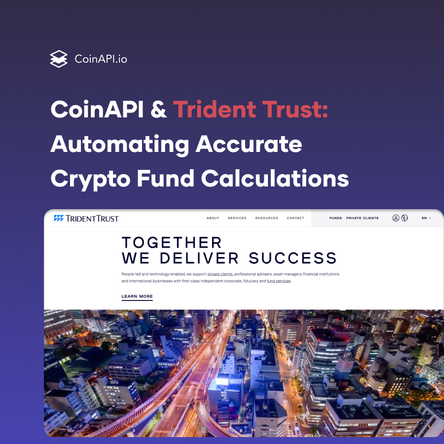 realCoinAPI's tweet image. Trident Trust - one of the world’s top fund administrators chose CoinAPI to automate NAV calculations for crypto funds.

No more manual data headaches.

Just fast, accurate, audit-ready numbers.

Crypto funds trust CoinAPI. You should, too.

#CryptoFunds #CryptoData #NAV…