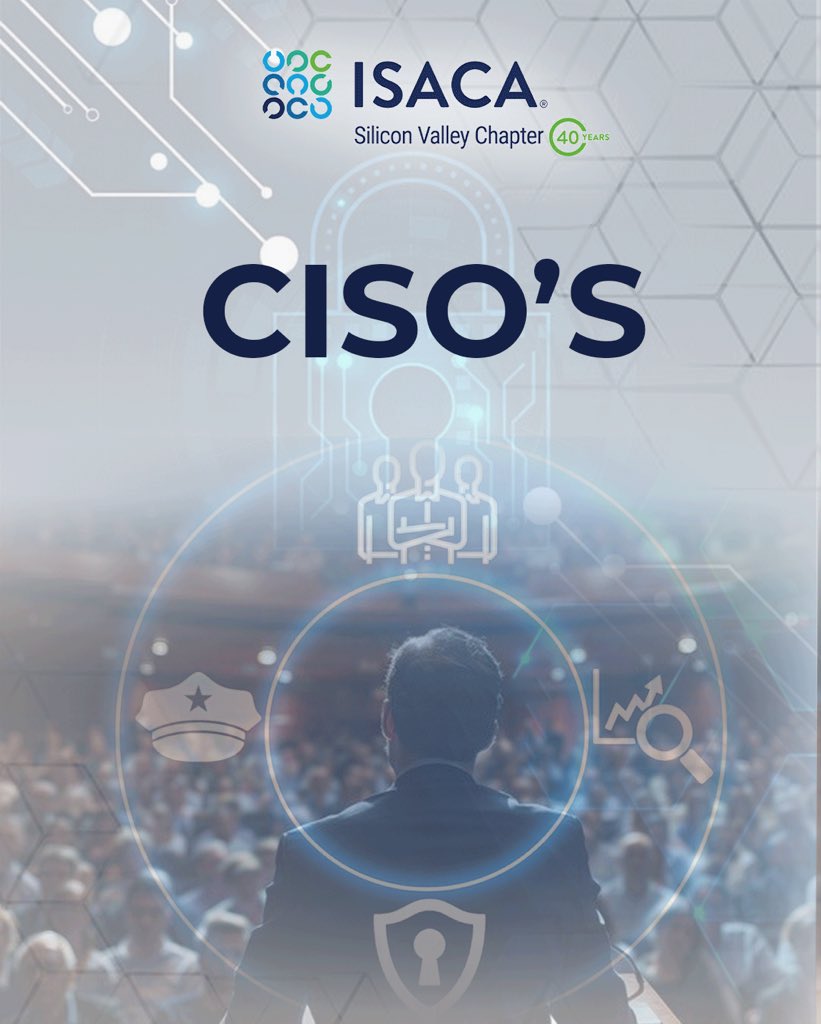 ISACASVEngage's tweet image. Tech leaders, risk managers, auditors, students &amp;amp; innovators shaping the digital future.
Join ISACA Silicon Valley Chapter &amp;amp; be part of the conversation on responsible AI, cybersecurity &amp;amp; governance. 

#ISACASiliconValley #SVTech #Cybersecurity