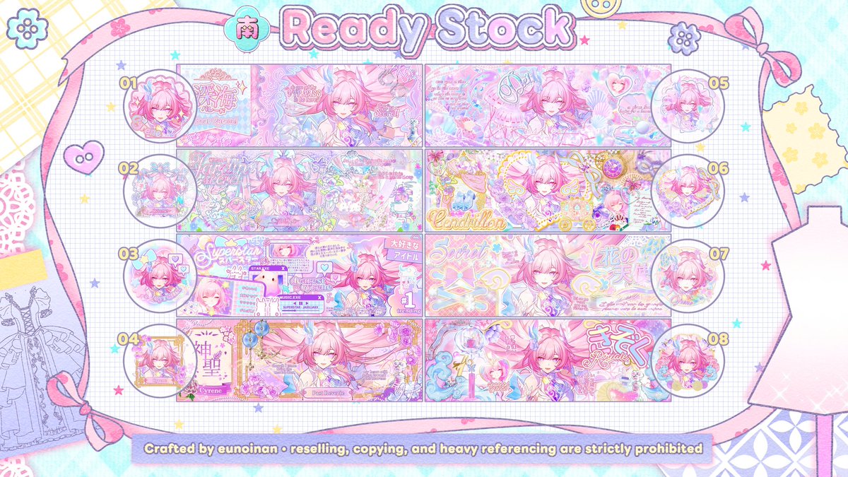 eunoinan's tweet image. Halo, aku ada 8 ready stock layout Cyrene HSR yang bisa ditake sekarang. Untuk price bisa cek alt ya, payment QRIS only. Yuk jajaan! 

Any interactions are greatly appreciated! 💙

#zonauang #zonaba #zonajajan