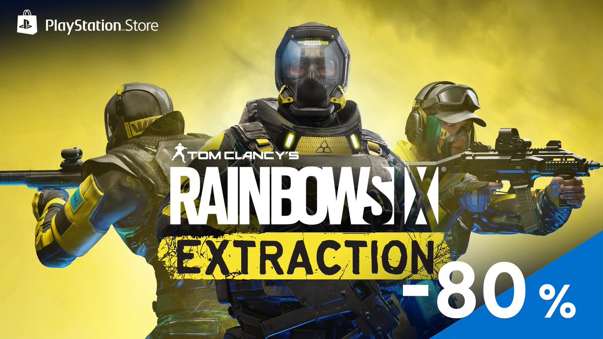 PlayStationDE's tweet image. ⚡ Erobert die Alien-Bedrohung zu dritt! 

#RainbowSixExtraction nur noch bis morgen für 9,99 € – zwei Freunde spielen 14 Tage gratis mit 🔫 ps.playstation.com/SUZUowG9gp