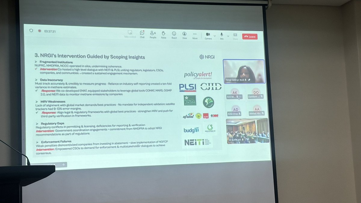 nafiquarshie's tweet image. .@NRGInstitute’s Country Manager in #Nigeria, @tgikoli7 shares our work
in Nigeria on #methane abatement. A key aspect of this initiative is strengthening national regulations to ensure compliance. The exchange of knowledge and experiences especially between these two countries…