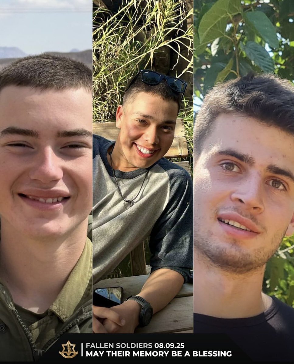 IsraelinIndia's tweet image. 🕯️स्टाफ सार्जेंट उरी लामेद, 20
🕯️सार्जेंट गादी कोटल, 20
🕯️सार्जेंट अमित आर्ये रेगेव, 19

ये 52वीं बटालियन, 401वीं ब्रिगेड के तीन सैनिक हैं, जो कल उत्तरी गाज़ा में युद्ध के दौरान शहीद हो गए। एक और सैनिक भी शहीद हुआ है, उनके परिवार को सूचित कर दिया गया है, और उनका नाम बाद में…