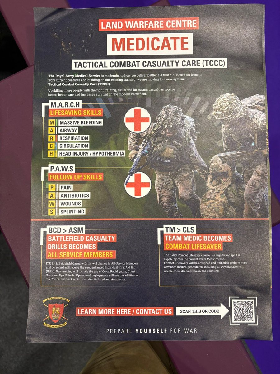 DMS_MilMed's tweet image. #DSEI2025 is officially underway ✅ - showcasing innovation, expertise &amp;amp; commitment to saving lives.

At the DMS stand, Surgeon General, Major General Phil Carter reviewed the Tactical Combat Casualty Care element 🩺

Find us in Zone N2, Stand 172 📍

#DMSAtDSEI #OneDefence