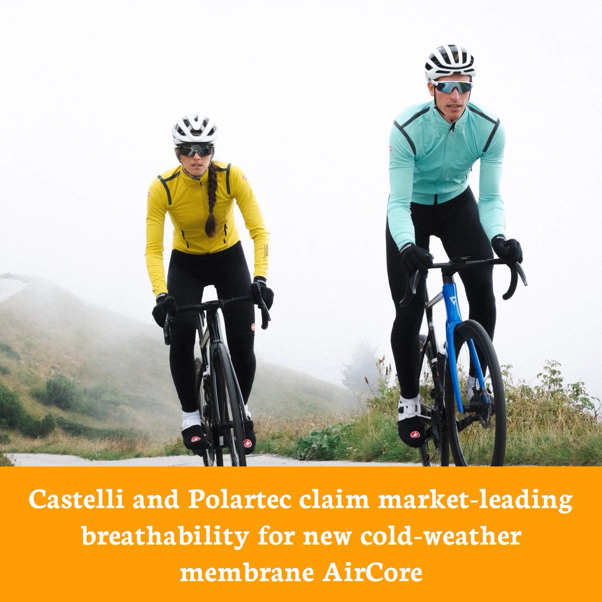 The new AirCore fabric, used in the updated Castelli RoS 3, prioritises windproofing and breathability over waterproofing.

🔗 Read more: cyclist.co.uk/news/castelli-…