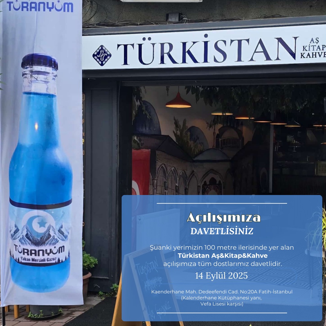 14 Eylül Pazar günü yerimizi açılışına bekliyoruz. Gelmeniz bizi mutlu edecektir.