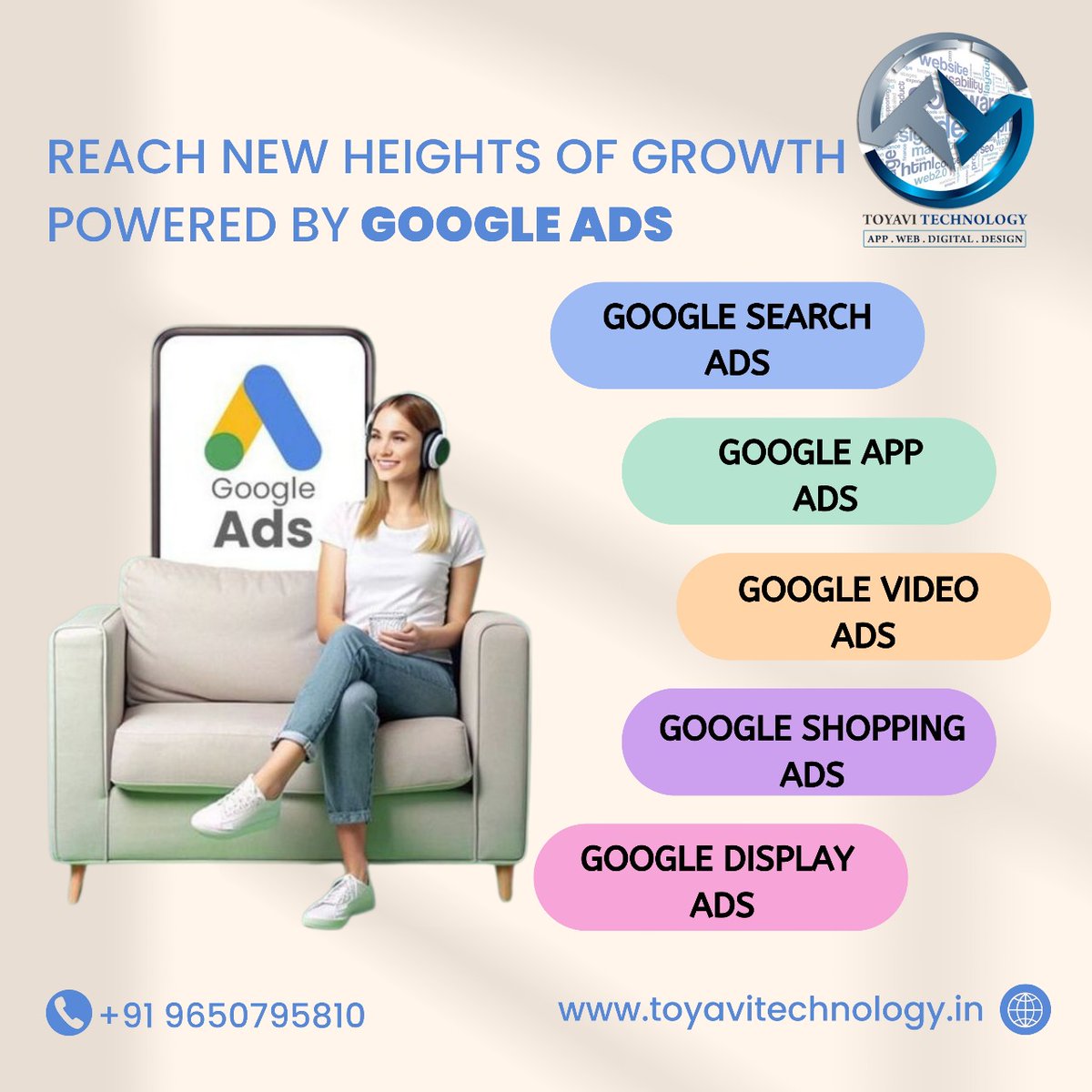 toyavitech's tweet image. ⚡ Turn Google into your growth engine!
Every ad type, maximum impact.
Results that actually matter. 💰

#GoogleAds #DigitalWins #ROIBoost