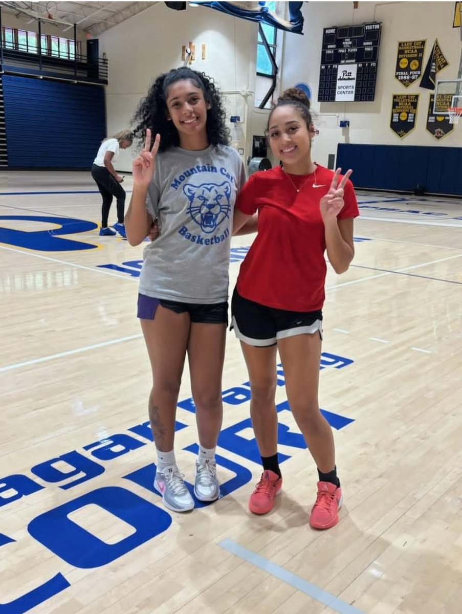 Our very own and now Lady Mountain Cat <a href="/Aubree2025/">Aubree</a> with our BIG SENIOR <a href="/deyonacarter3/">Deyona Carter</a> at <a href="/upj_wbb/">UPJ Women's Basketball</a> EliteCamp #family