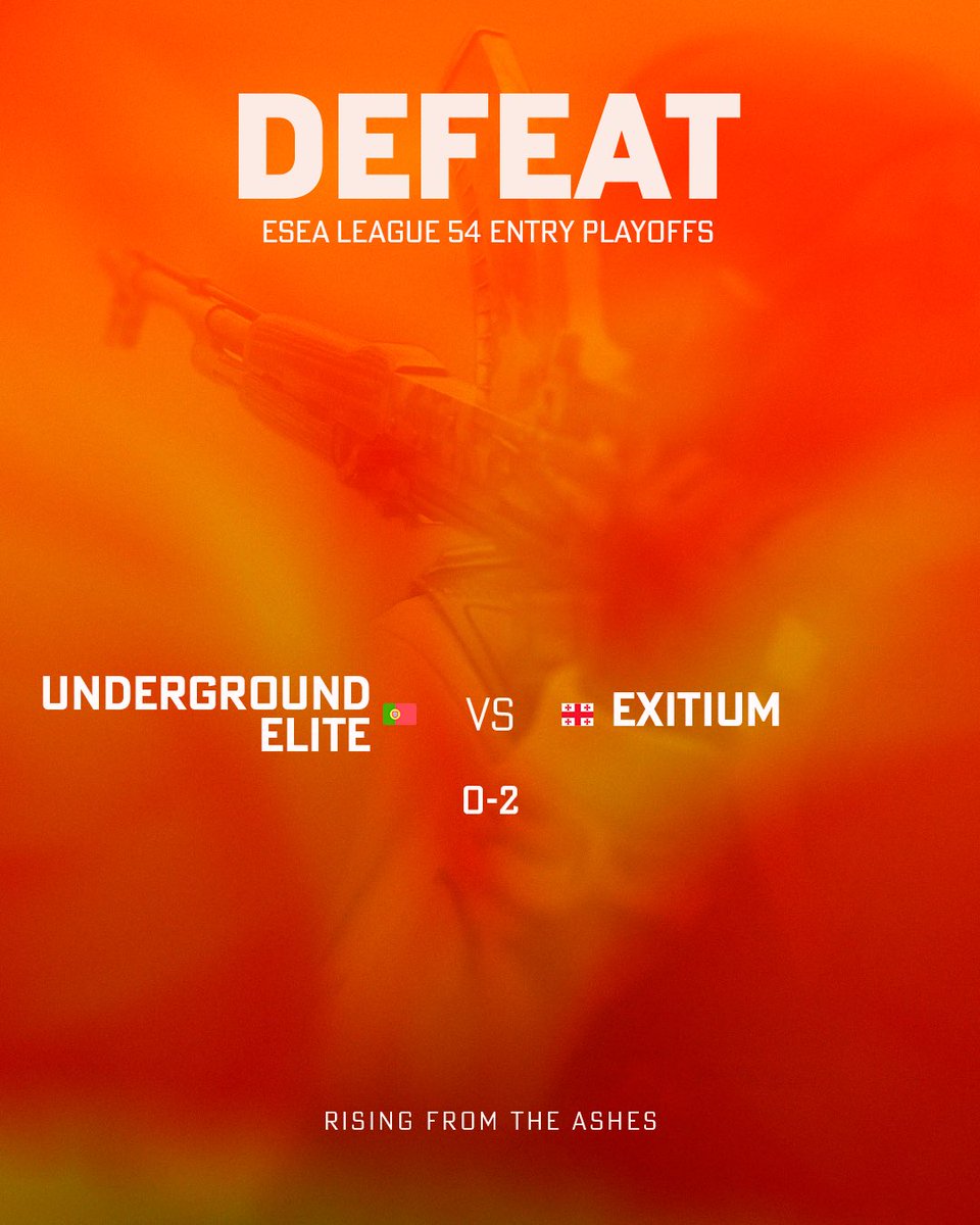 Derrota Playoffs ESEA. 

Infelizmente não conseguimos a vitória e passar consequentemente à fase seguinte. No entanto o percurso foi interessante e aprendemos bastante.

Só temos a agradecer aos nossos jogadores pela dedicação 💪🏻. 

Tiveram jogos de grande nível e outros com grau