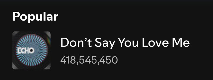 ‼️ Önemli ‼️

Don't Say You Love Me BTS'in 12 yıllık rekorunu devam ettirmemiz için elimizdeki fırsat şu anda 2025'in en çok dinlenen k-pop şarkısı olabilir birinci sıradaki şarkıyla aramızda 84M fark var ekim sonunda yıl takibi bitecek diye hatırlıyorum bu yüzden lütfen