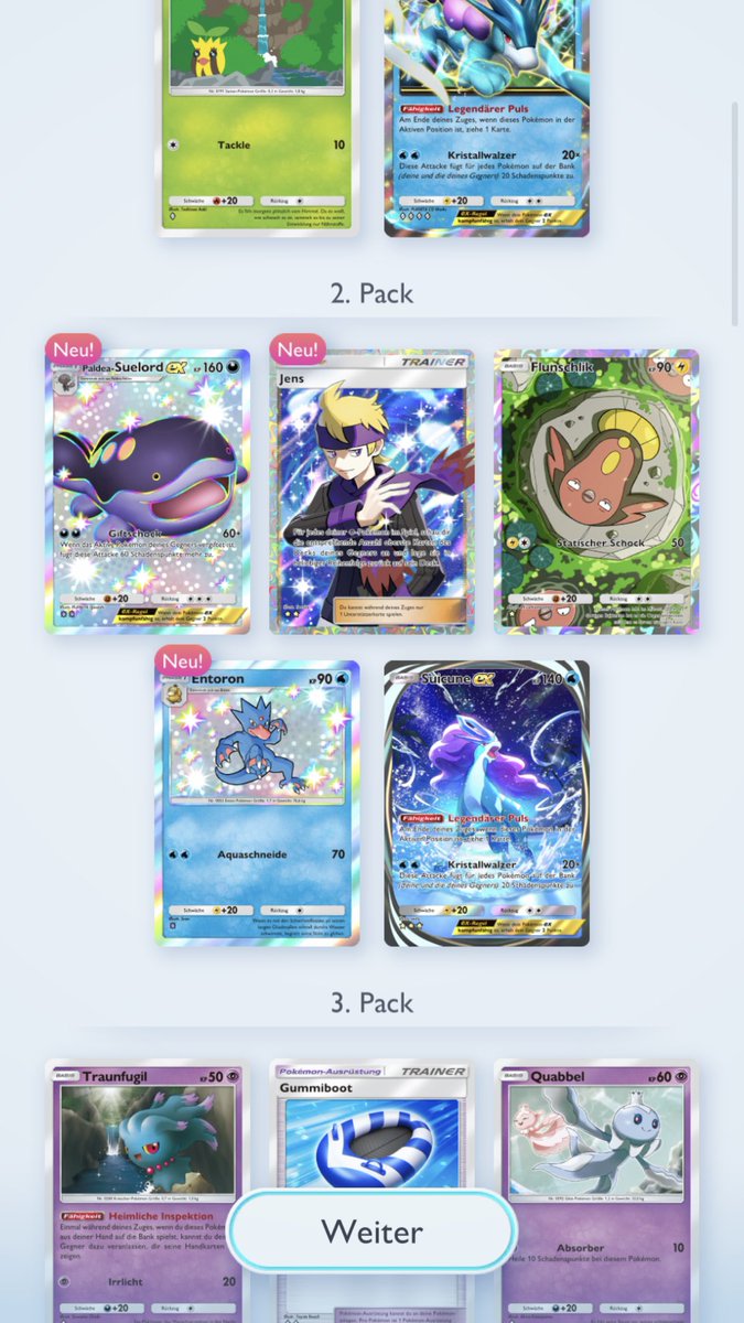 Mein erstes God Pack 🥳 und dann eins mit dem
Hässlichen Entlein 😅 nimmt man trotzdem mit #pokemontcgp