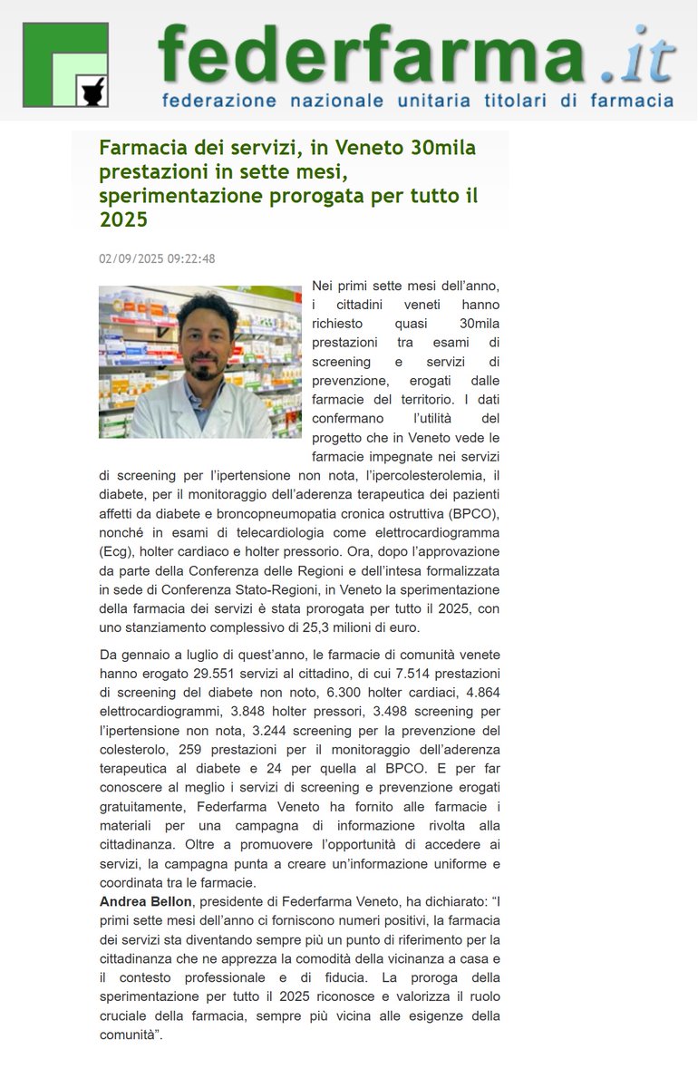 Federfarma Veneto tweet media