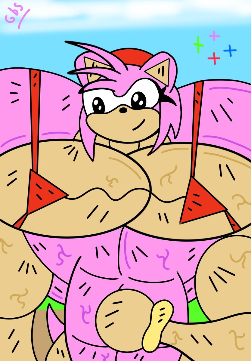 Amy rose fuertota . ultimamente estube jugando silksong . siento si eso afecta ala calidad de los dibujos. tratare de mejorar