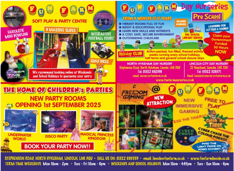 🎉 NEW Party Rooms, slides, quad bikes &amp; immersive gaming – it’s all at Fun Farm! 🚀 Book your next big adventure 👉 funfarmlincoln.co.uk