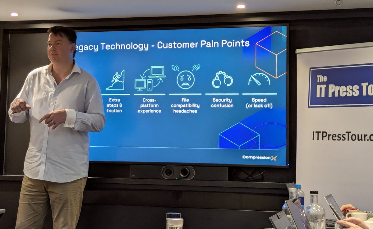 coustautc's tweet image. Now with Stuart Marlow Co-founder and CTO #CompressionX 
 #MultiCloud #DataManagement #DataReduction #Compression #TCO #ITPT @ITPressTour