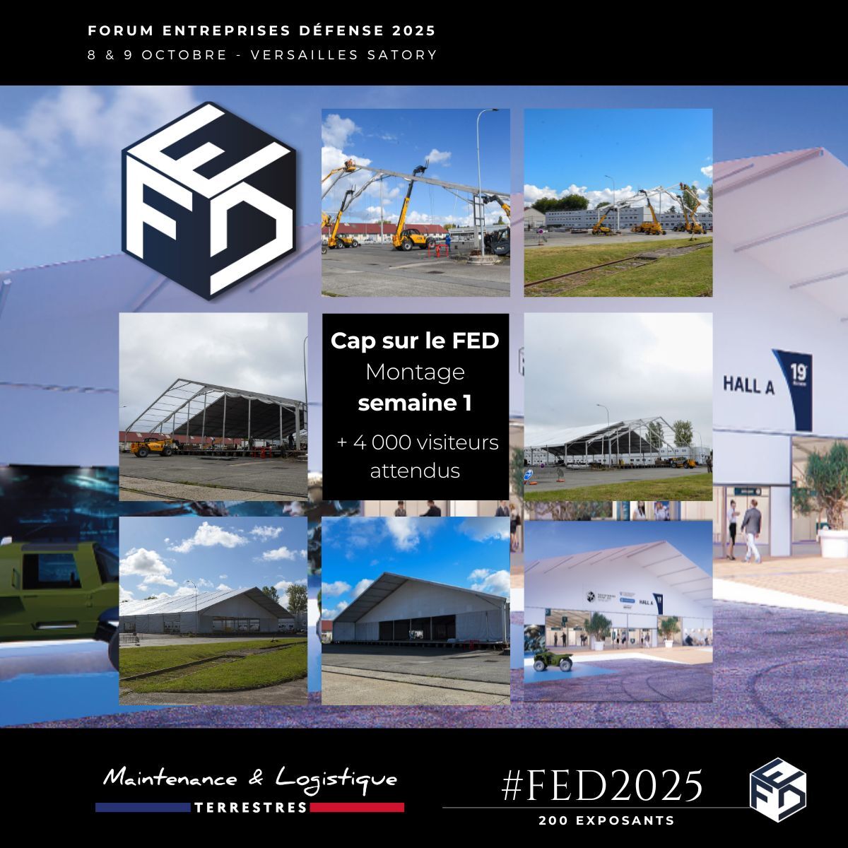 MCO_Terre's tweet photo. 🛠 #FED2025 • 8–9 oct, Versailles-Satory
👀 Coulisses : montage S1. 200 exposants • + 4 000 visiteurs.
SIMMT, SMITer, Brigade de maintenance &amp; RMAT, EMPT, SIMu, AID.
Badge ▶ https://t.co/nuFI43kwjl
@em_smiter @BrigMaint @3ermat @4ermat @6ermat @7rmatofficiel @agence_id https://t.co/6IqrL13Ixj
