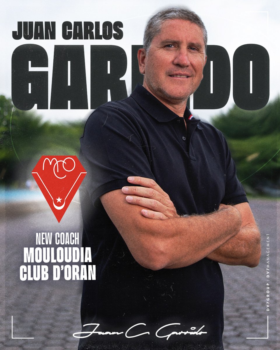 ✍🏼 ✅ ⚪🔴 ¡𝙁𝙄𝘾𝙃𝘼𝘿𝙊! | 𝙉𝙀𝙒 𝙎𝙄𝙂𝙉𝙄𝙉𝙂!
<a href="/JCGarrido/">JuanCarlosGarrido</a> 🤝🏼 Mouloudia Club d'Oran 🇩🇿

👨🏾‍🏫⚽ ¡Muchos éxitos, Juan Carlos, en uno de los clubes más emblemáticos e históricos del fútbol argelino! 💪🏼👏🏼

#DV7Management #DV7Management #DV7Group