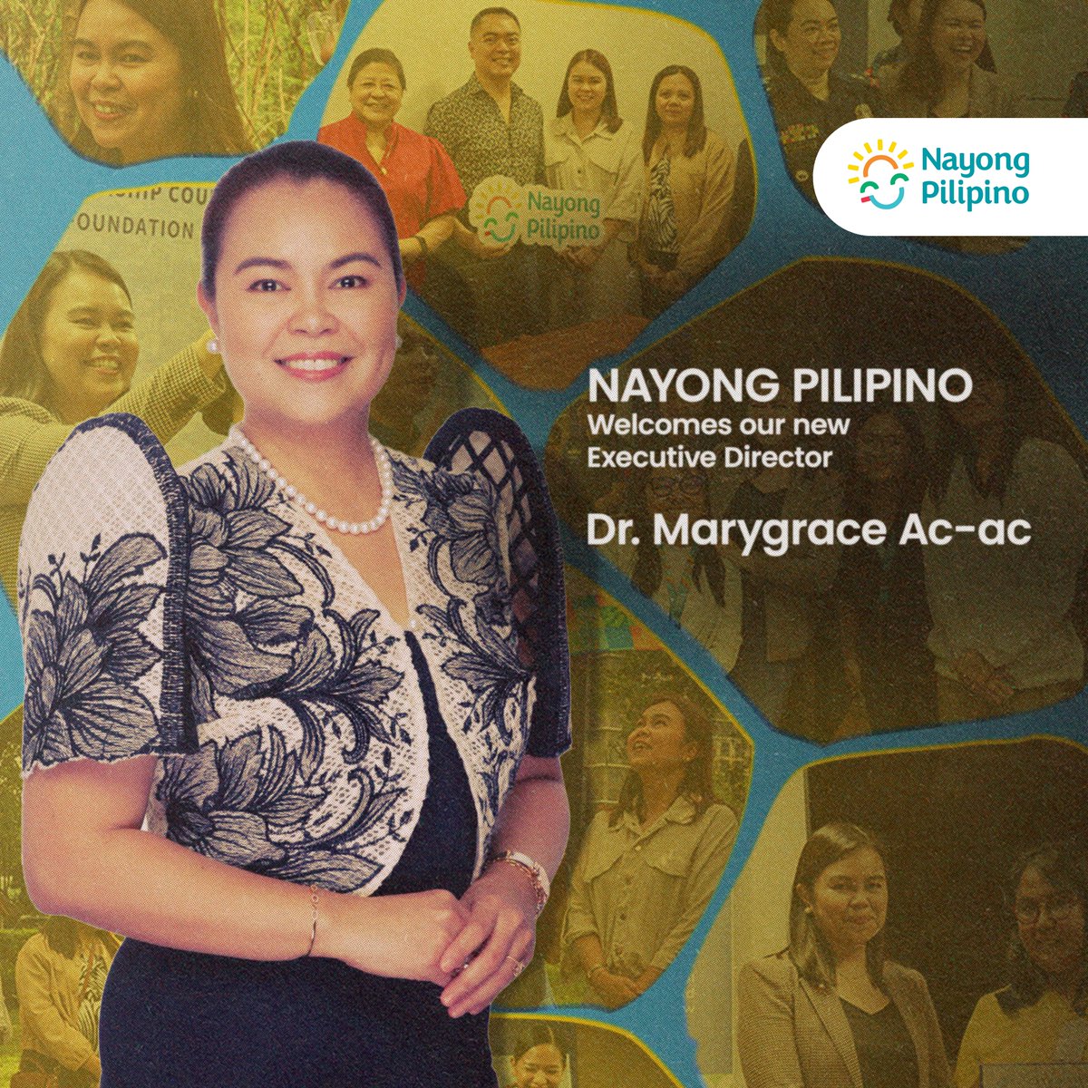 The Nayong Pilipino welcomes Dr. Marygrace A. Ac-ac as our new Executive Director.

We look forward to working alongside her and supporting her vision for #AtingNayon! 🧡💙

#NayongPilipino
#LoveThePhilippines