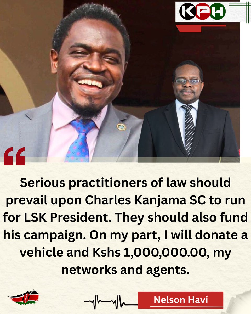 Charles Kanjama is overqualified. Lawyers have lost faith in Odhiambo!