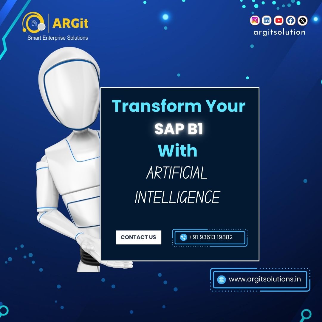 argitsolution's tweet image. Transform your business with AI for SAP B1! 🤖 
Get smarter insights and boost efficiency. Ready to innovate? Let&apos;s connect.
Contact: DM us or visit our website: 🌐 argitsolutions.in 📞 93613 19882
#SAPB1 #AI #BusinessTech #DigitalTransformation #ARGitSolutions #enterprise