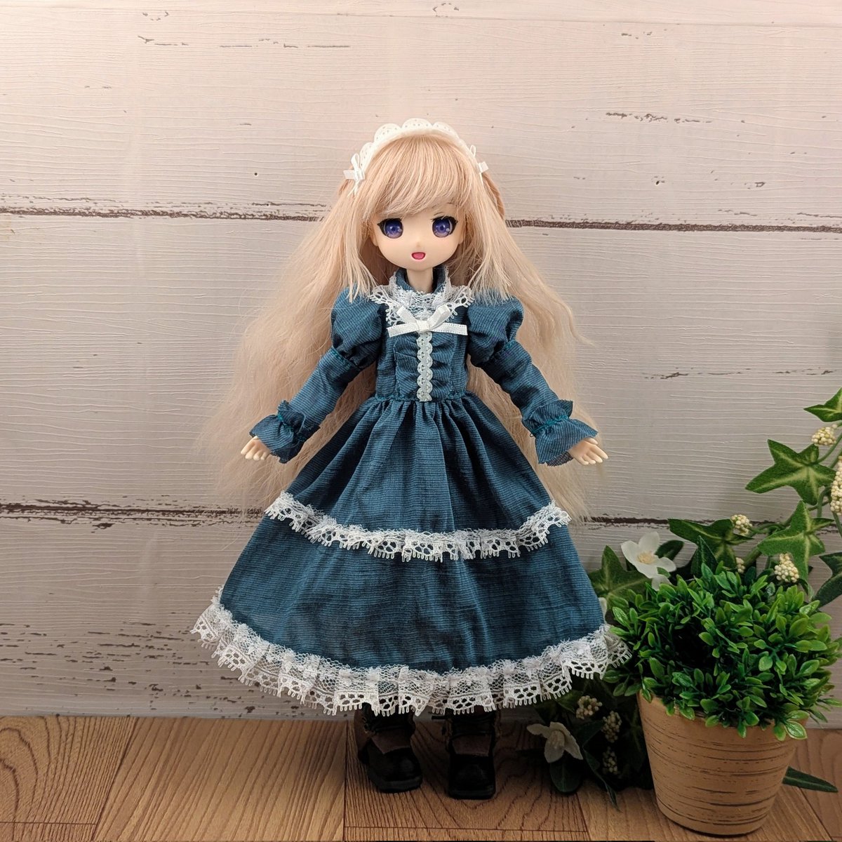 【mirei】お人形モチーフエプロンドレス ワンピース mirei様専用】お人形モチーフエプロンドレス ワンピース