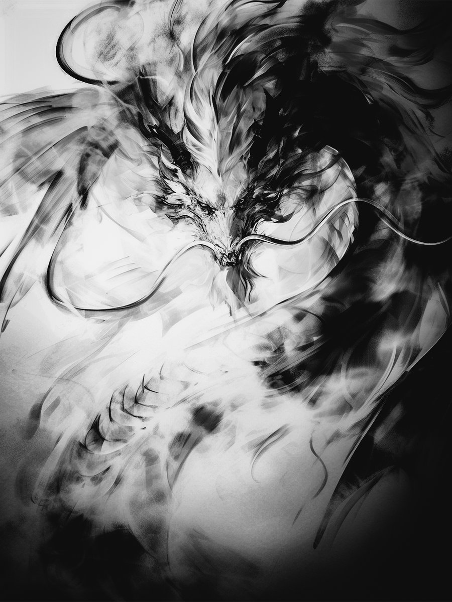 hiro_aiart's tweet photo. 我、罪を切り裂く風となろう

■Prompt
Sumi ink painting. A majestic dragon appears from the swirling mist. Its piercing eyes shine with divine brilliance, and its long beard and mane are powerful. The dragon's body blends into the clouds and smoke. Awe, mystery, and a sacred presence.

[日本語訳]
墨絵。渦巻く霧の中から姿を現す、雄大な龍。鋭い目は神々しく輝き、長い髭とたてがみは力強い。龍の体は雲と煙に溶け込んでいる。畏敬の念、神秘性、そして神聖な存在感。