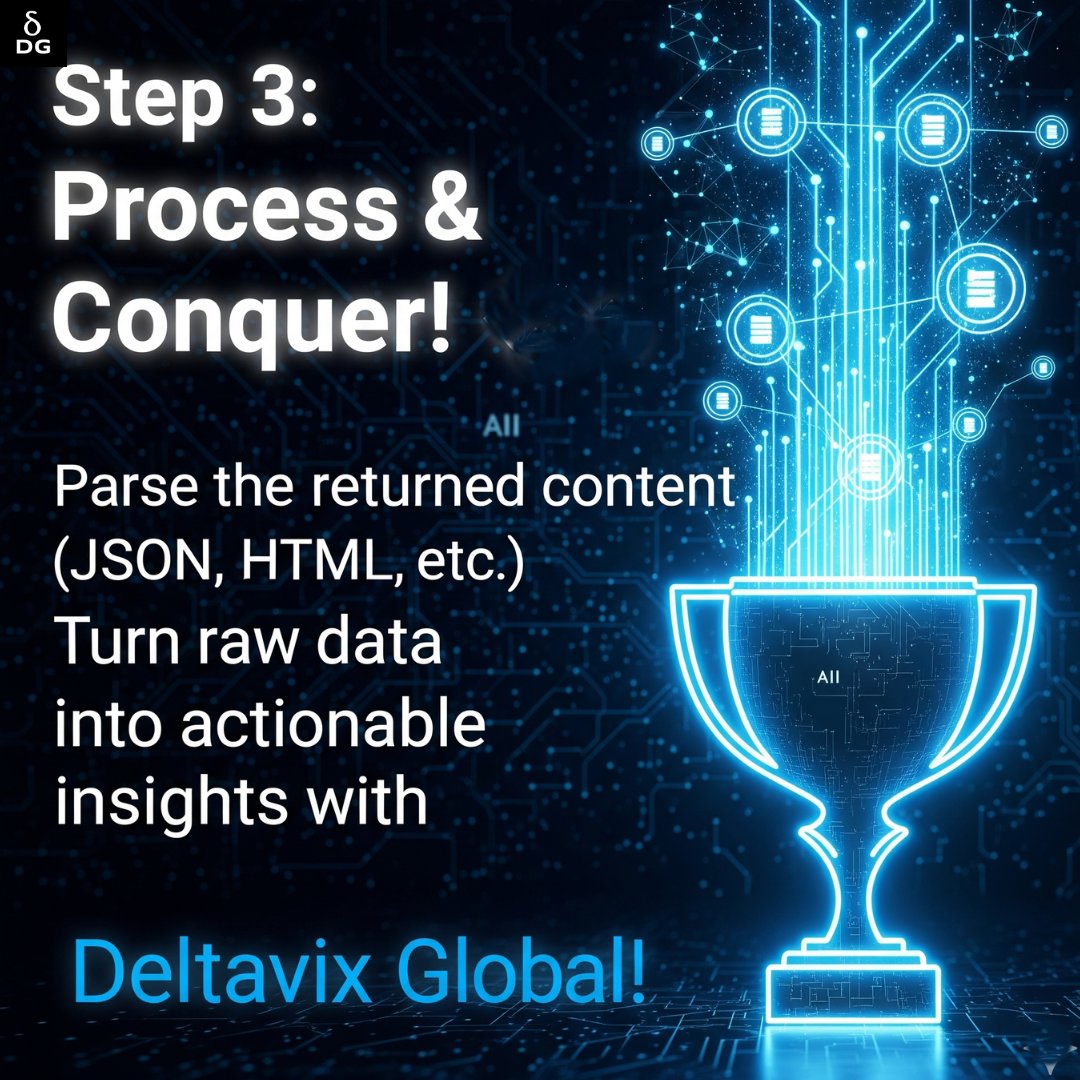 deltavix_global's tweet image. 🚀 Unlock the Future of Data!
Deltavix Global turns raw web data into ethical, actionable AI insights 🌐✨
Powering smarter decisions, responsibly. 💡
#DataScraping #AIInnovation #WebData #DataScience #DeltavixGlobal