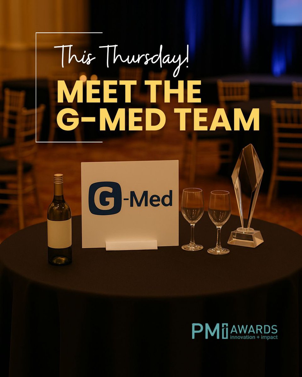 Come say hello! Find us at the G-Med table for the #PMIAwards! Stop by and discover how G-Med connects millions of physicians worldwide. 

#gmed #MedTwitter